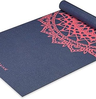 Gaiam Print Yoga Mat, Non Slip Exercise & Fitness Mat for All Types of Yoga