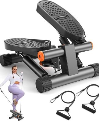 Niceday Steppers for Exercise, Mini Stair Stepper with Resistance Bands at Home Workout Equipment with 300LBS Loading Capacity