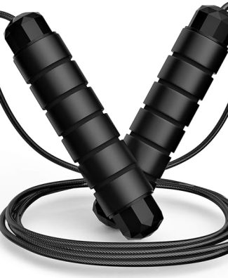 Jump Rope, Tangle-Free Rapid Speed Jumping Rope Cable with Ball Bearings for Women, Men, and Kids